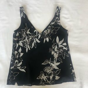 Cute top by Alex Evening, Size Small Petite, Black with White